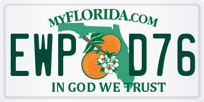 FL license plate EWPD76