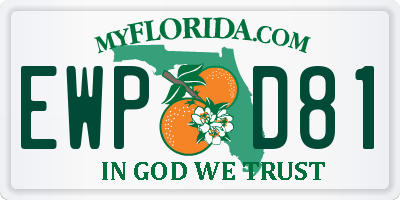 FL license plate EWPD81
