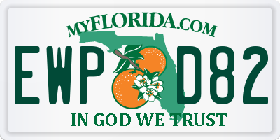 FL license plate EWPD82