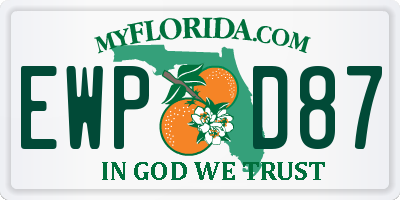 FL license plate EWPD87