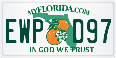 FL license plate EWPD97
