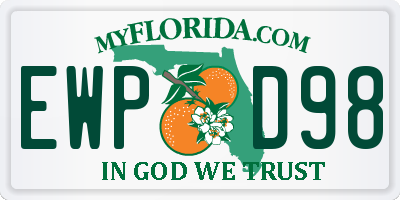 FL license plate EWPD98