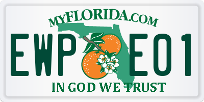 FL license plate EWPE01