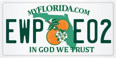 FL license plate EWPE02