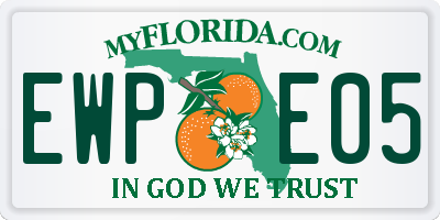FL license plate EWPE05