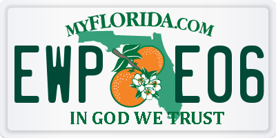FL license plate EWPE06