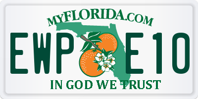 FL license plate EWPE10