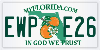 FL license plate EWPE26