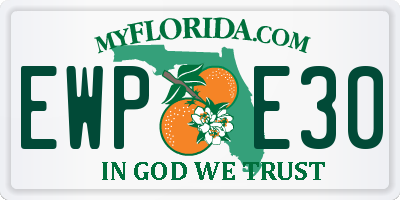FL license plate EWPE30