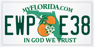 FL license plate EWPE38