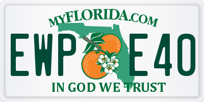 FL license plate EWPE40