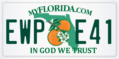 FL license plate EWPE41