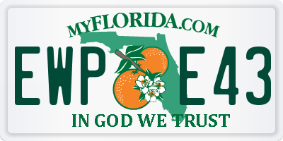 FL license plate EWPE43