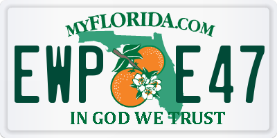 FL license plate EWPE47