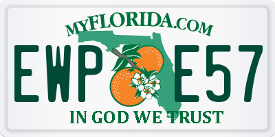 FL license plate EWPE57