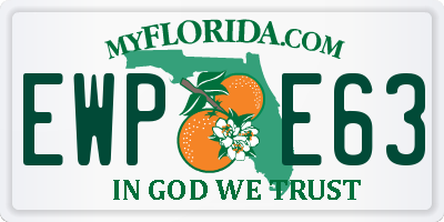 FL license plate EWPE63