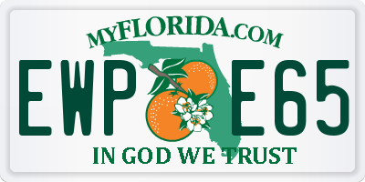 FL license plate EWPE65