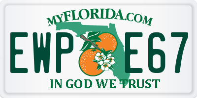 FL license plate EWPE67
