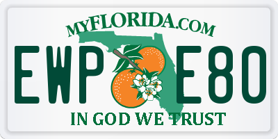 FL license plate EWPE80