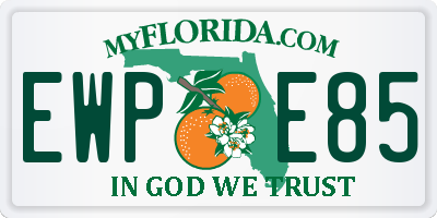 FL license plate EWPE85