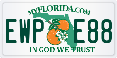 FL license plate EWPE88