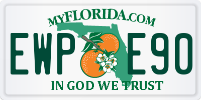 FL license plate EWPE90