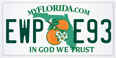 FL license plate EWPE93