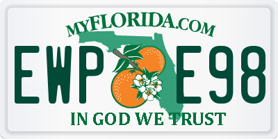 FL license plate EWPE98