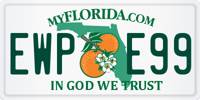 FL license plate EWPE99