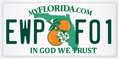 FL license plate EWPF01