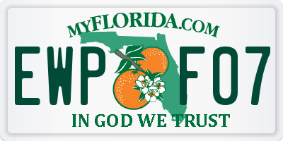 FL license plate EWPF07