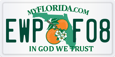 FL license plate EWPF08