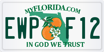 FL license plate EWPF12