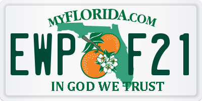 FL license plate EWPF21
