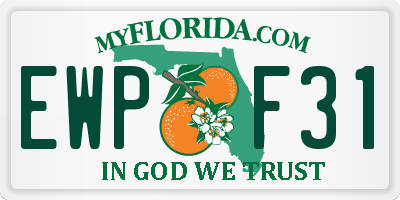 FL license plate EWPF31