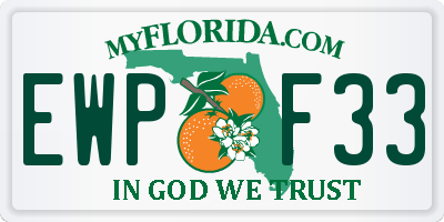 FL license plate EWPF33