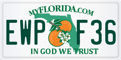 FL license plate EWPF36
