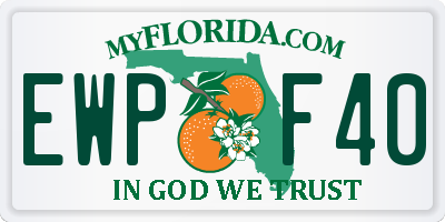 FL license plate EWPF40