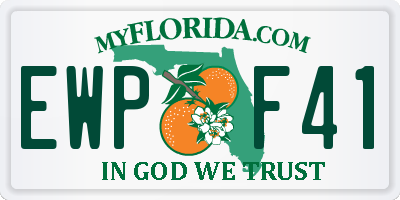 FL license plate EWPF41