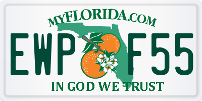 FL license plate EWPF55