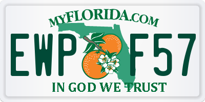 FL license plate EWPF57