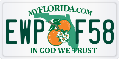 FL license plate EWPF58