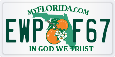 FL license plate EWPF67