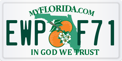 FL license plate EWPF71