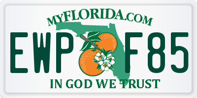 FL license plate EWPF85