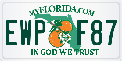 FL license plate EWPF87