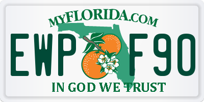 FL license plate EWPF90
