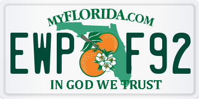 FL license plate EWPF92
