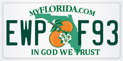 FL license plate EWPF93