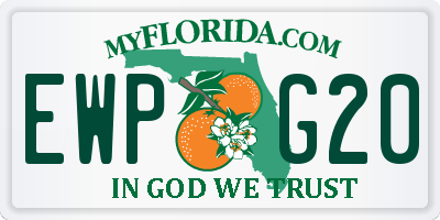 FL license plate EWPG20
